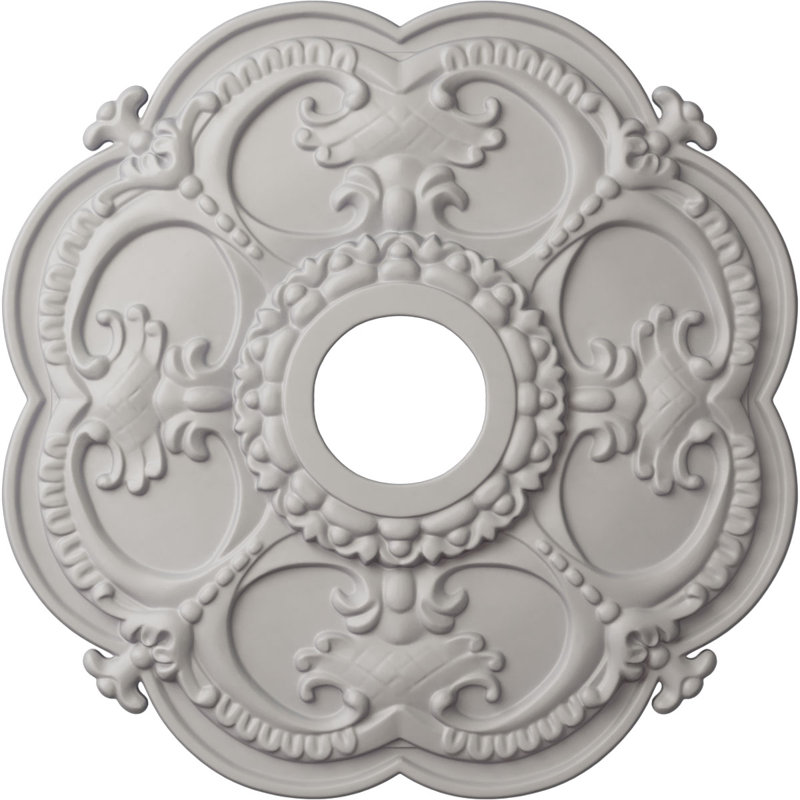 Médaillon de plafond l 3,5 po x P 3,5 po Rotherham, Blanc ultra pur