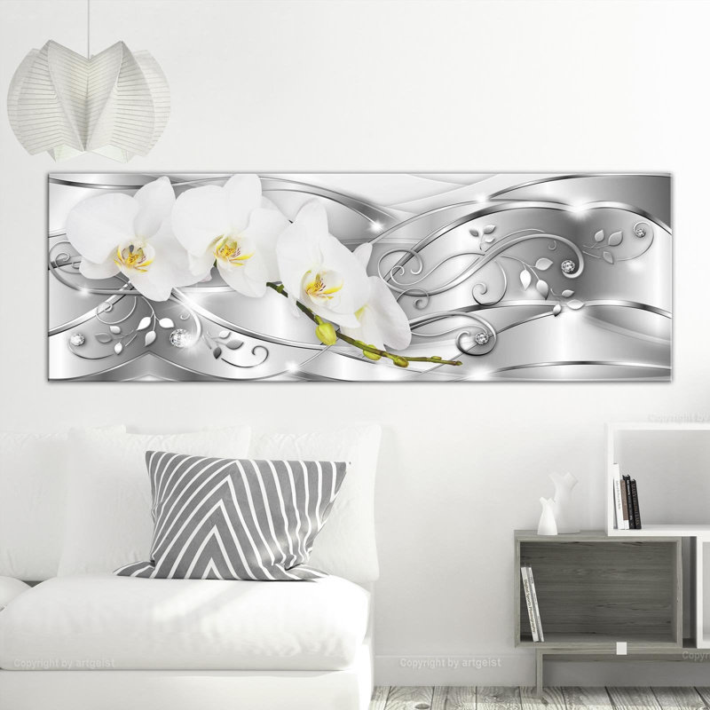" Flowering Narrow Silver ", 20" H x 59" W x 0.7" D