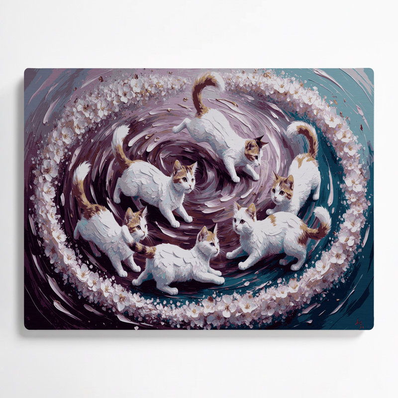 Cats, Bobtail japonais, art mural en métal rose, H 12 po x l 18 po
