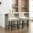27.5'' Upholstered Bar Counter Stool with Solid Wood Frame(Set of 2)-79027220