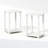 Compact Bedside Table, Nightstand, White/White, Set Of 2