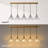 Abner Metal Pendant with Bark-Textured Glass Shades-1188212124