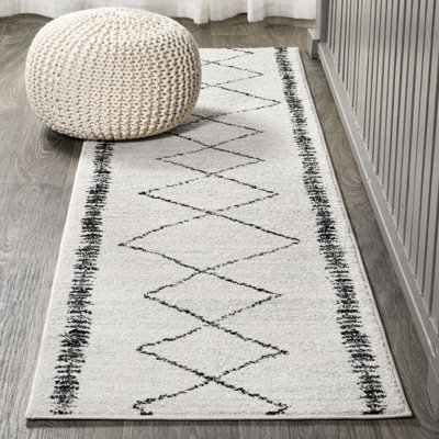 Tapis crème / noir Bradt Moroccan Beni Souk