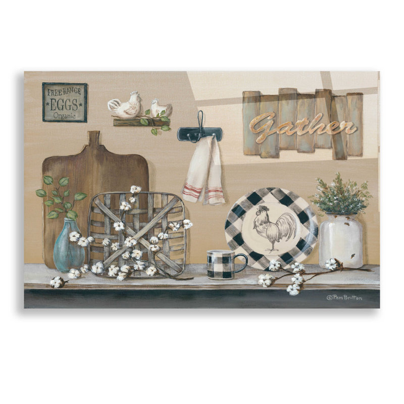 " Farmhouse Kitchen " by Pam Britton, 16" H  x 24" W  x  0.2" D