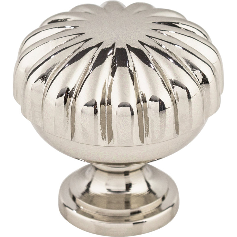 Melon 1 1/4" Diameter Round Knob, Polished Nickel