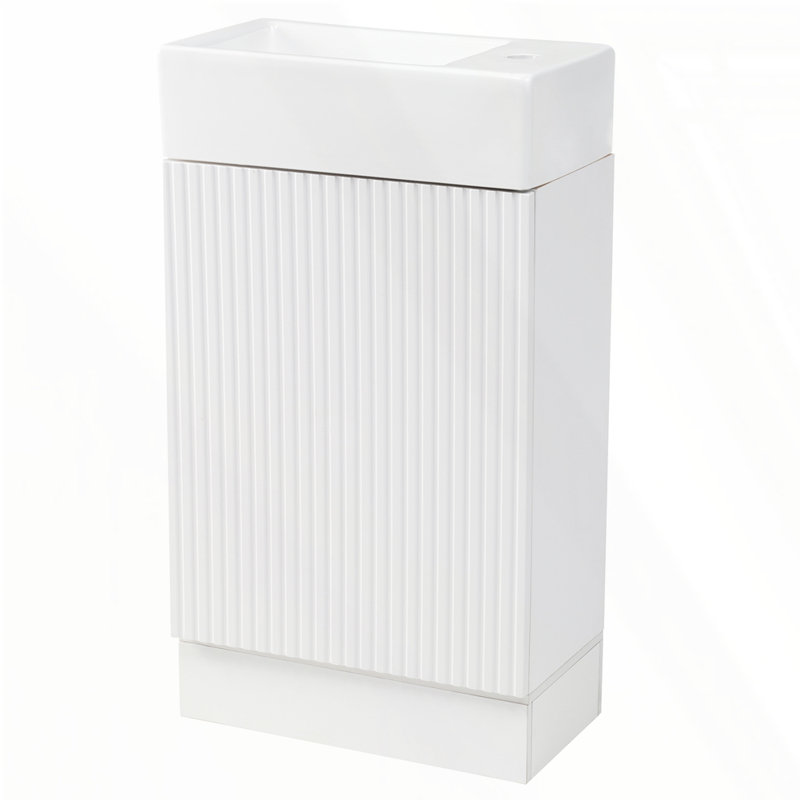 Meuble-lavabo 18,6 po avec lavabo, Blanc