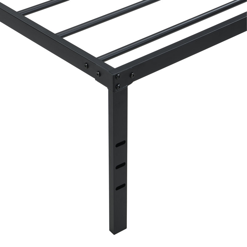 Twin Size Bed Frame, Heavy Duty Metal Bed Frame, Quick & Easy Assembly, No Noise, Black TWIN, Twin