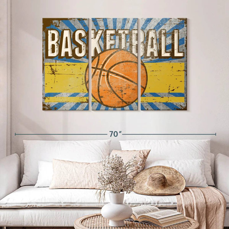 Classic Basketball, 32" H x 50" W