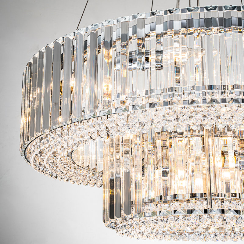 Lustre en cristal à 12 lumières Craggie, Chrome