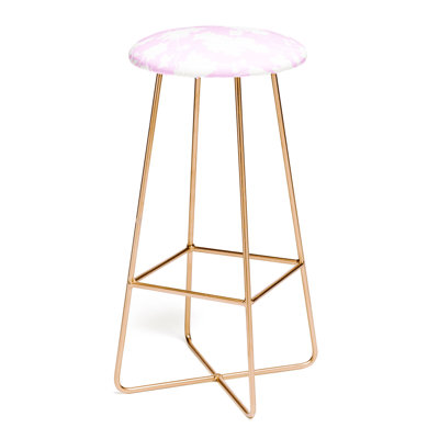 Jacqueline Upholstered Counter Stool with Metal Frame