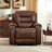 34.6'' Wide Modern Upholstered Faux Leather Manual Recliner Chair With Quilted Stitching & Nailhead Trim-2001124527