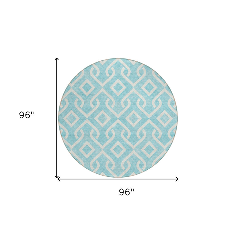 Tapis rond ivoire 8 po
