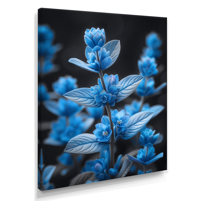 Beauté bleue botanique bleue Lupin Photo I - Lupin Wall Art Wall Art Living Room, Toile tendue, H 20 po x l 12 po x P 1 po