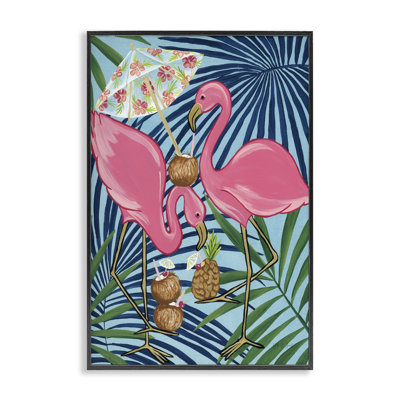 Flamingo Happy Hour Giclee Art by Yvette St. Amant