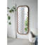 Miroir surdimensionné en bois 31,4 x 1,4 x 74 po avec cadre brun unique