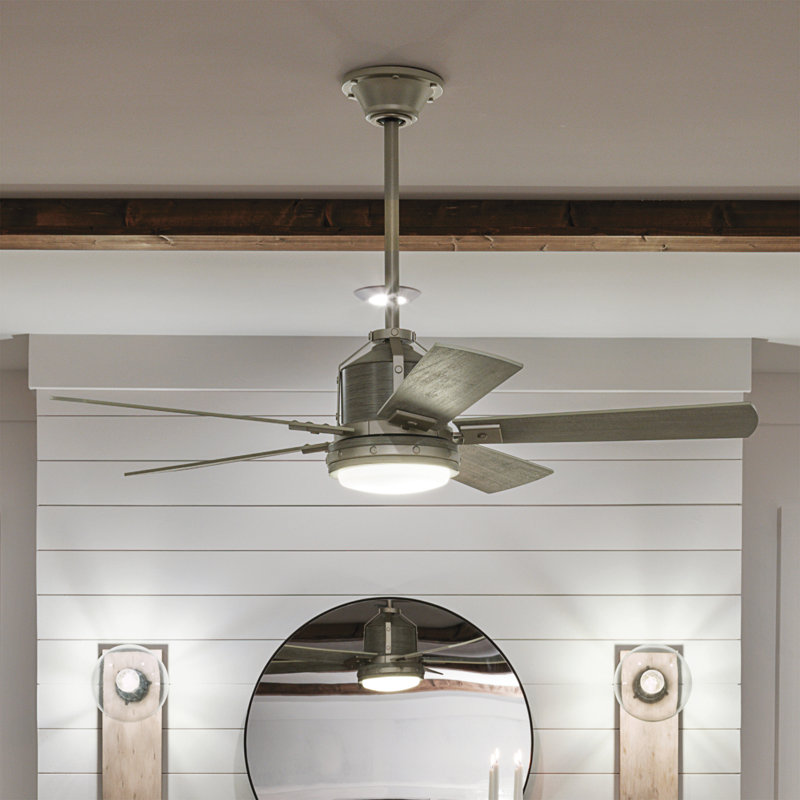  Kichler Colerne 52" Ceiling Fan with LED Light, Brushed Nickel