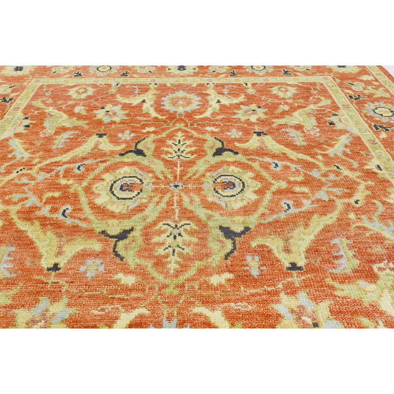 Tapis en laine noué à la main Rust Heriz, Carré 8 pi 1 po