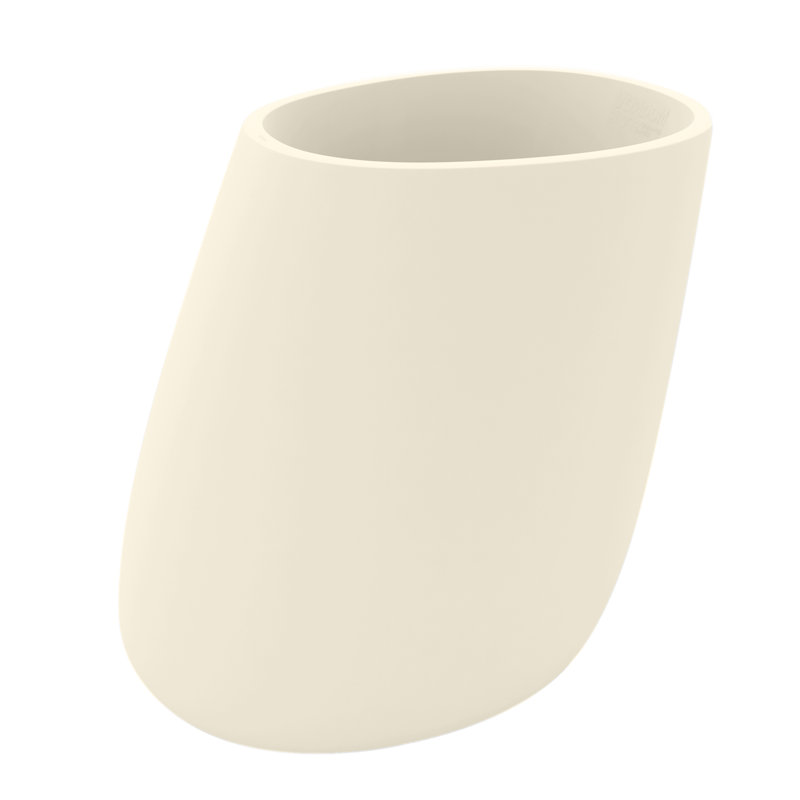 Stone Resin Pot Planter, Ecru, 55.25" H x 55.25" W x 41.75" D