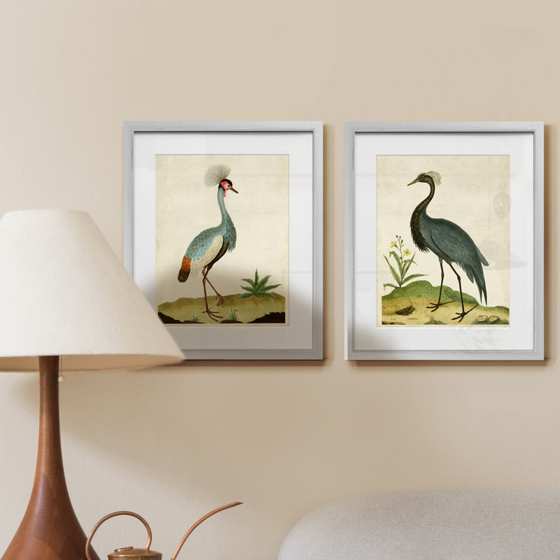 Heron Portrait I-Framed 2 Piece Set - Black - 2 Piece Single Picture Frame Print