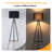Deliylah Black Floor Lamp with Outlet