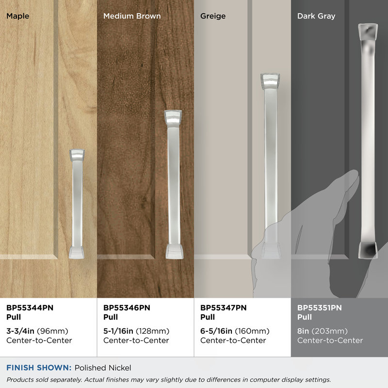 Revitalize in Cabinet Pull, Polished Nickel