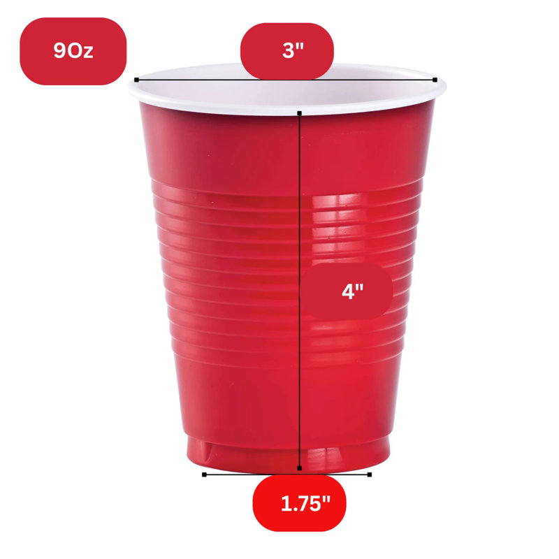 COMBO-PARTY SET: 838 PCS Complete Disposable Dining Solution for Your Event: 100-Servings, Red