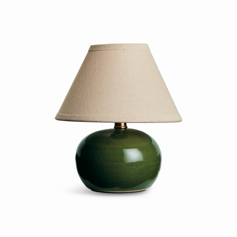 Oscar Standard Table Lamp, Gray, Cream, 7.75" H x 6.75" W x 6.75" D
