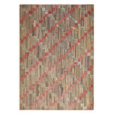 Hand Knotted Wool Geometric Area Rug in Multicolored