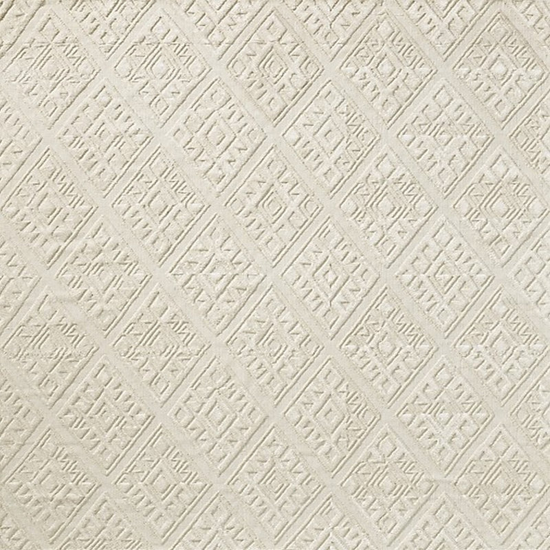 Tapis ivoire à motif géométrique Pétrolia, Carré 6 pi