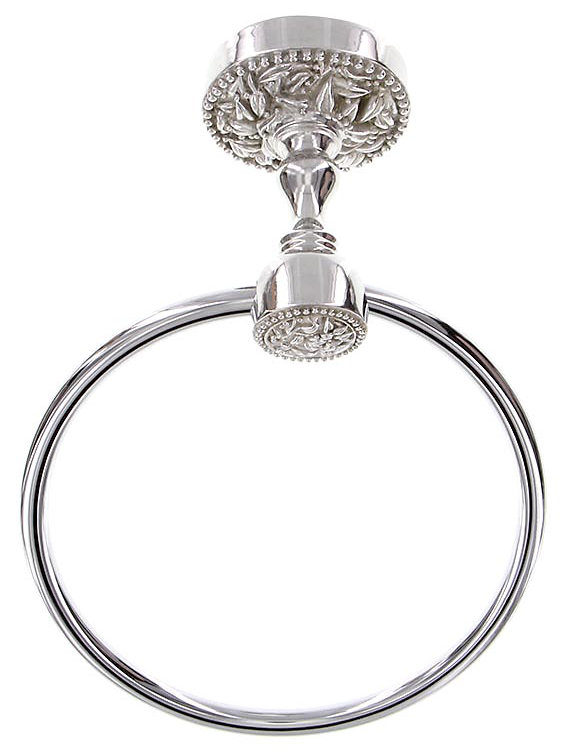 San Michele Towel Ring, Polished Nickel
