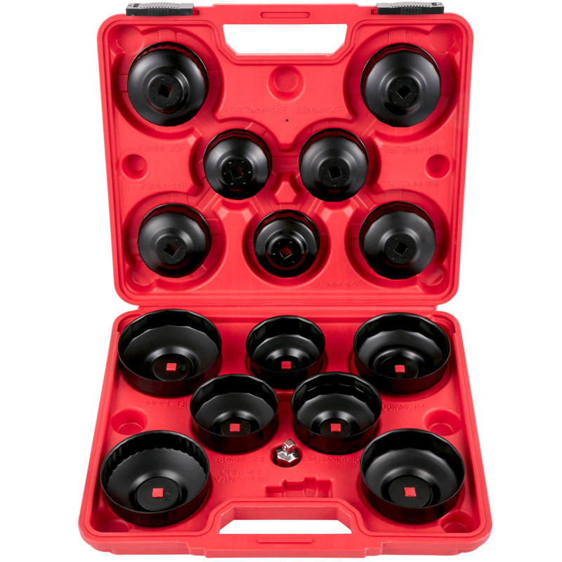 Oil Filter Socket Set, 14 Pcs Oil Filter Wrench Set, Sturdy Steel Oil Filter Socket,