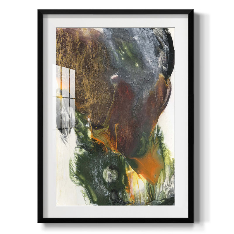 Orange vert II - impression encadrée, H 25,5 po x l 17,5 po, Noir