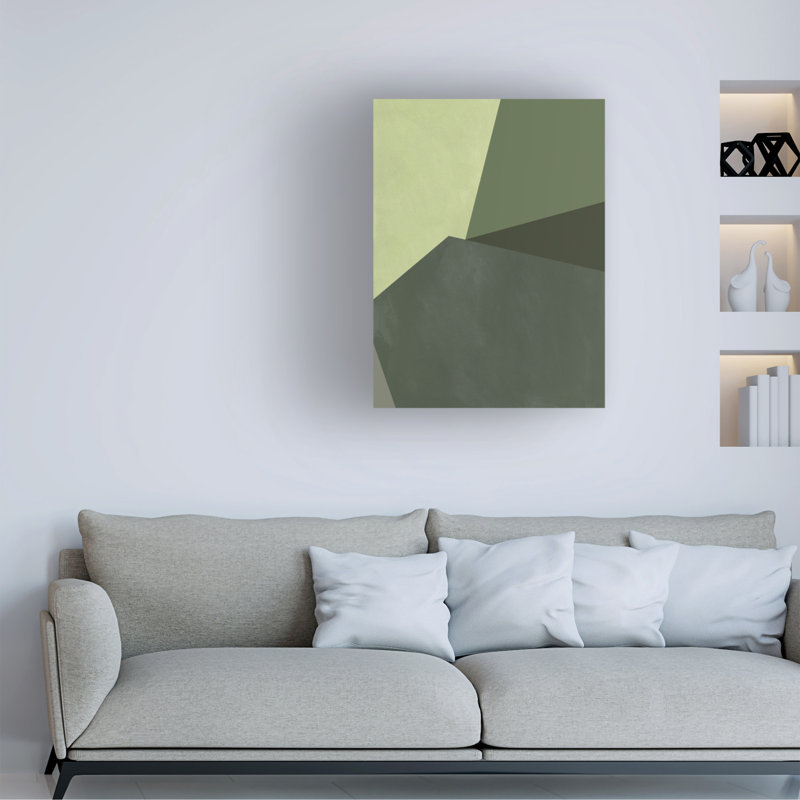 «Sage Prism IV» par Jacob Green - peinture sur toile tendue, H 47 po x l 35 po x P 2 po