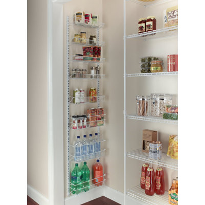 8-Tier White Wire Wall or Door Rack