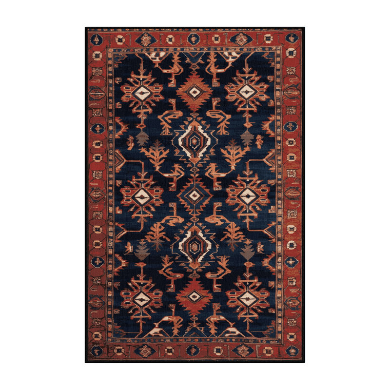 Machine Washable Persian Gray Area Rug, Rectangle 4' x 6'