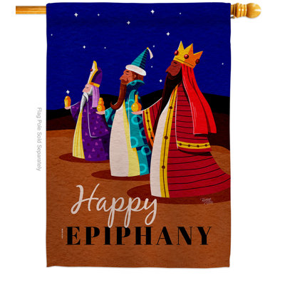 Drapeau de maison 28 po x 40 po Celebrate Epiphany