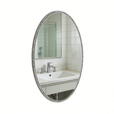Iron Art Oval Retro Mirror