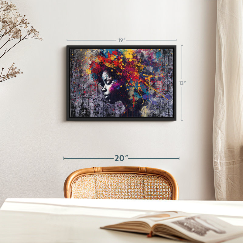 " Afro Abstract ", 19" H x 13" W