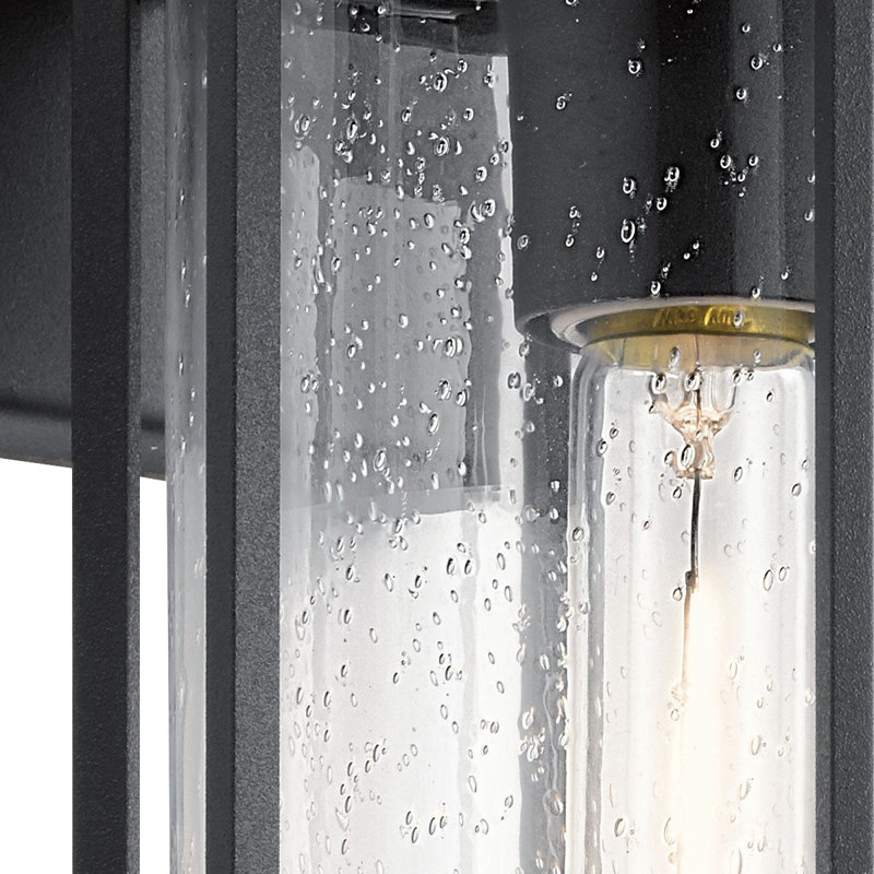 Kerstanski 37.5cm H Outdoor Sconce, Textured Black