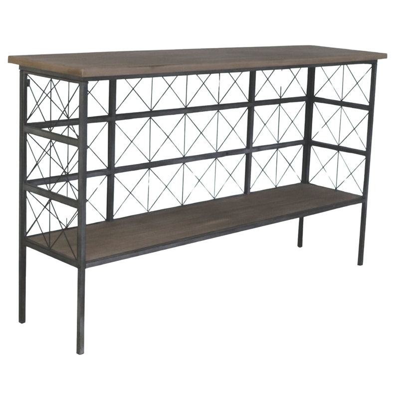 VIP Metal 58.88 in. Multicolor Table with Latticed Frame