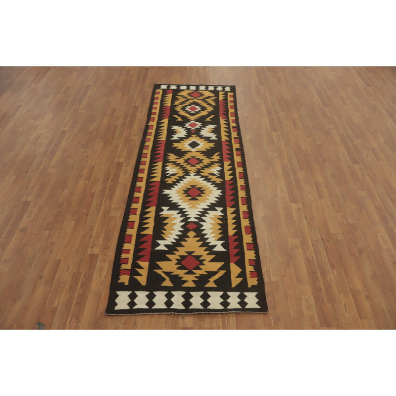 Geometric Kilim Oriental Runner Rug 3x10