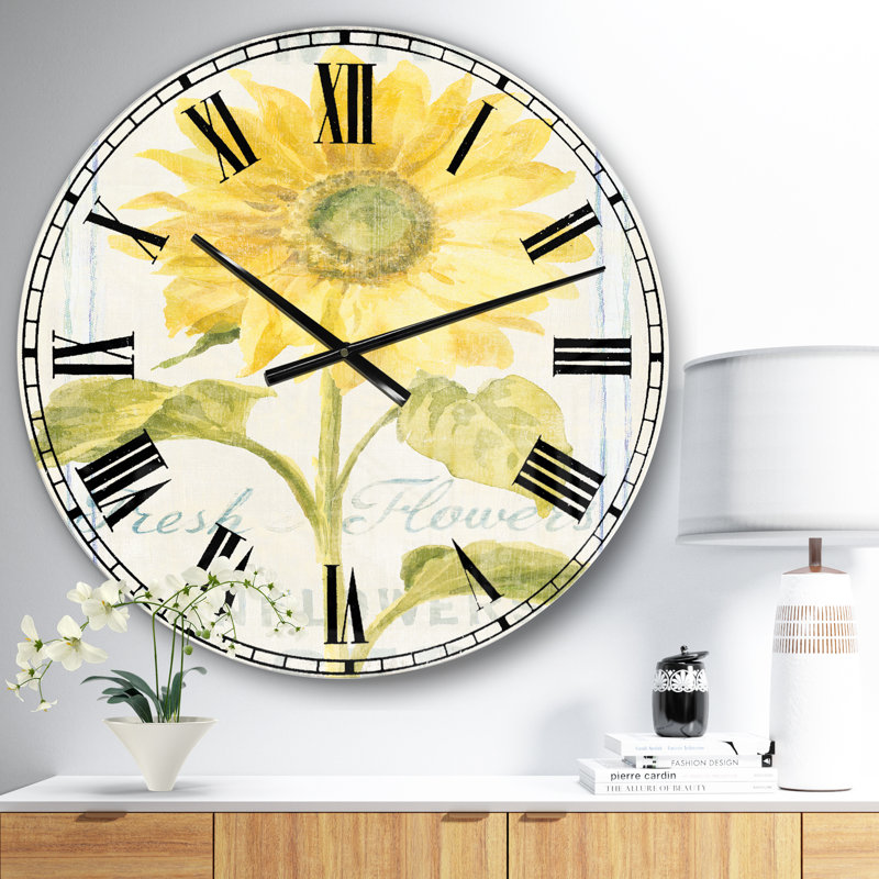 Swigart Floursack Florals II - Horloge murale campagnarde, Moyen