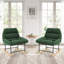 Chaise berçante à dossier haut en bois massif-424000476