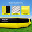 Fosse à balles GaGa 2 couches avec souffleur interne Wellcomer 22FT, terrain portatif léger pour les jeux dans la cour, les écoles et les loisirs en famille - jaune et noir-124256784-124256780
