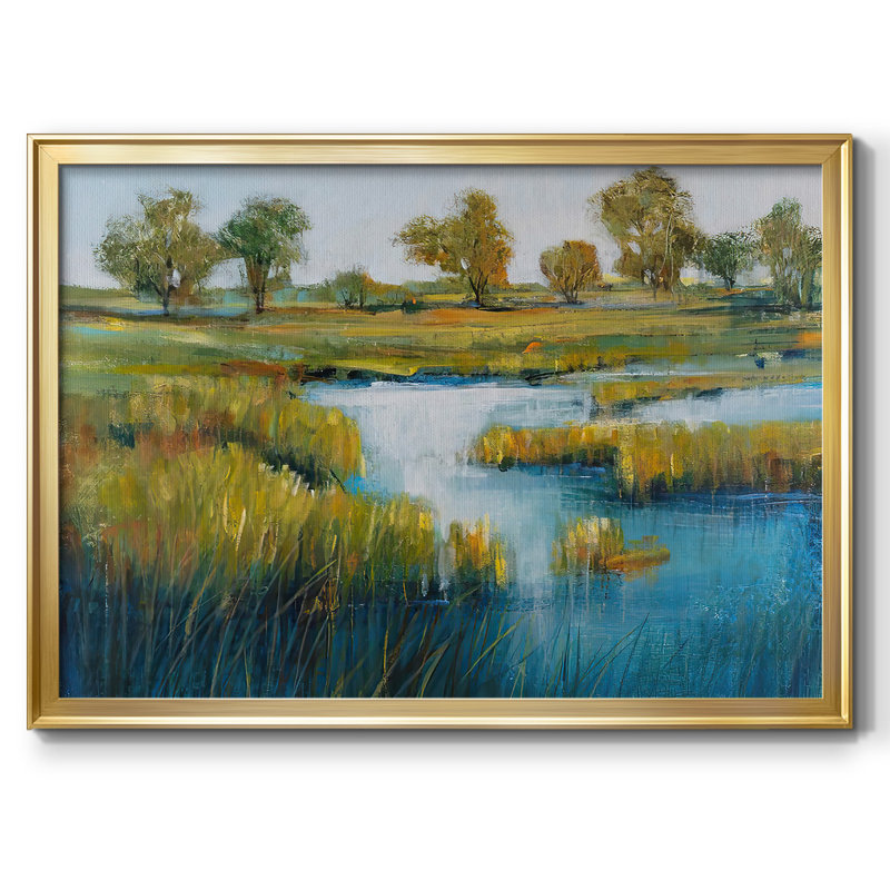Marshland View IV, reproduction d'art sur toile, Or, H 30 po x l 44 po x P 1,5 po