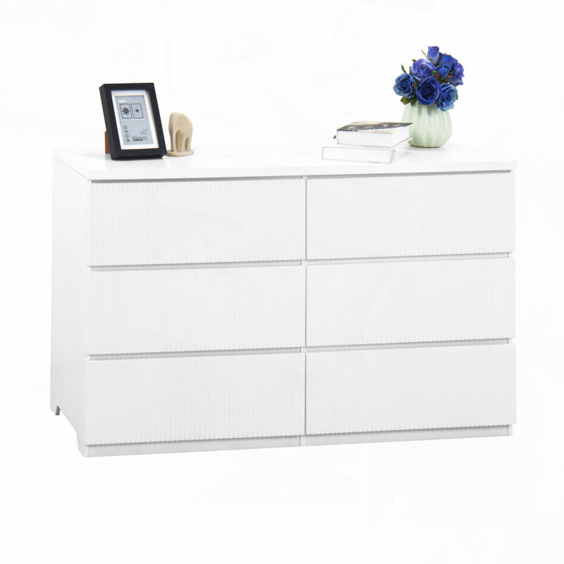 Commode 6 tiroirs blanche