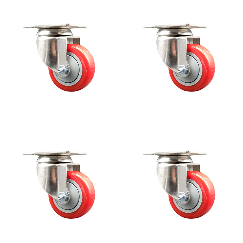 Polyurethane Caster, Red