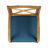 PERLA DINING CHAIR,2PCS With 2 Blue Cushions,For Backyard, Poolside, Garden, Outdoor Dining