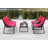 Larose Wicker 4 - Person Patio Conversation Set with Cushions-1227680401-1227680415