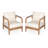 Outdoor Wood Frame Chair ,Lounge Chair with Cushions,Curved Armrests-624587025